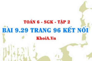Bài 9.29 trang 96 Toán 6 Tập 2 Kết nối tri thức